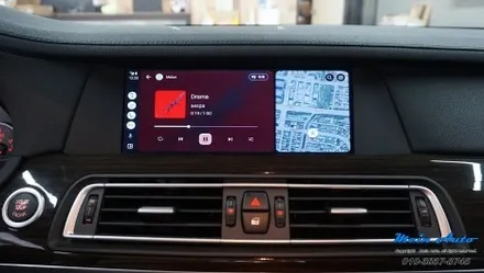 BMW 7시리즈(F01,F02) 측후방 감지기와 옵틱글래스 광각 미러, 컴포트 액세스, 무선 안드로이드 오토 설치