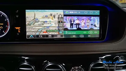 벤츠 S클래스(W222) 아틀란 V5, HD DMB, 스마트폰 미러링까지 탑재된 JY-Z1 프리미엄 터치 내비게이션 매립 / 경남 창원