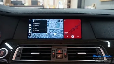 BMW 7시리즈(F01,F02) 측후방 감지기와 옵틱글래스 광각 미러, 컴포트 액세스, 무선 안드로이드 오토 설치