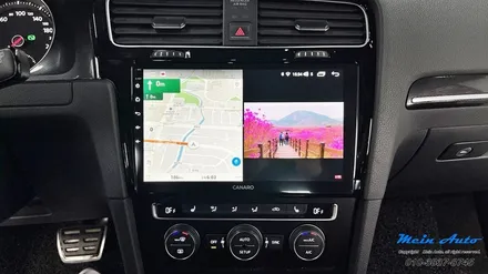 폭스바겐 골프 MK7 10인치 안드로이드 올인원 카나로 X PLUS, 국산 후방카메라 설치