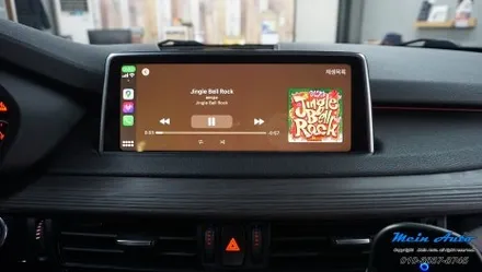 BMW X5(F15) 티맵, 카카오 내비, 네이버 지도 사용을 위한 애플 카플레이 & 안드로이드 오토 설치, 센터 스피커 교체