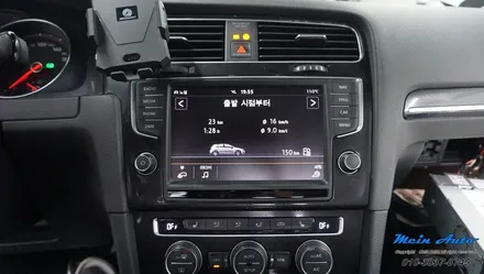 폭스바겐 골프 MK7 10인치 안드로이드 올인원 카나로 X PLUS, 국산 후방카메라 설치