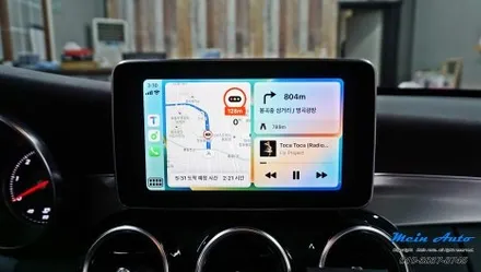벤츠 C클래스(W205) 티맵과 카카오 내비를 편리하게 유무선 애플 카플레이 / 안드로이드 오토 설치 / 경남 창원