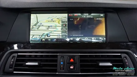 BMW 520d(F10) 아틀란 3D 터치 네비게이션 매립 & 순정 HUD 연동 / 경남 창원 마산 수입차 BMW 터치 네비 매립 전문 / 경남 창원