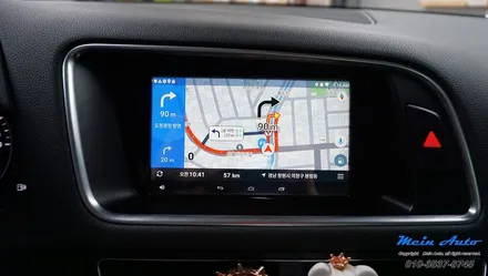 아우디 Q5에 티맵 카카오 네비 유튜브를 사용할 수 있는 안드로이드 셋탑 아트뷰 M2C 100 카블릿 장착 / 경남 창원