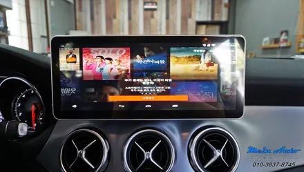 2018 벤츠 X156 GLA220 국산 12.3인치 모니터, 안드로이드 네비게이션 M2C-200A 셋탑 / 경남 창원