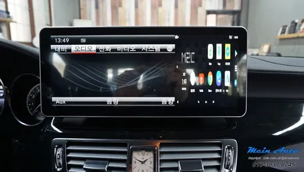 2014년 벤츠 CLS350(W218) 국산 12.3인치 모니터와 안드로이드 네비게이션 M2C-200A Plus / 경남 창원