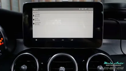 창원 수입차 안드로이드 셋탑 장착 벤츠 C클래스(W205) 안드로이드 셋탑 아트뷰 M2C 100 카블릿 장착 / 경남 창원