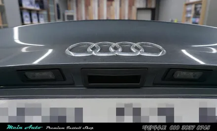 아우디 A4 주차 가이드라인(PAS) 연동 후방카메라 장착 / 경남 창원