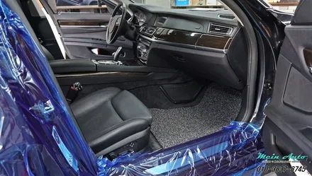 BMW 7시리즈(F02) 750Li  터치 네비게이션 아이나비 X1 큐브 & 순정 HUD 연동 작업 / 경남 창원