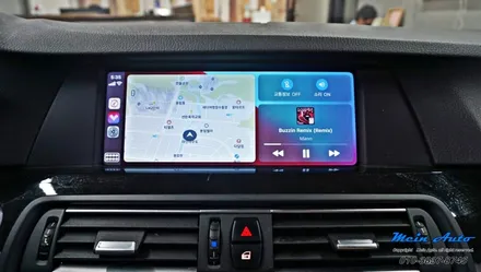 BMW 5시리즈(F10) 528i 아이나비 Z5000Plus 블랙박스, 풀 스크린 고화질 애플 카플레이 모듈 설치 / 경남 창원