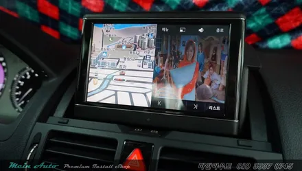 지니 넥스트 V4를 탑재한 아이머큐리 CSS3 Light G 벤츠 C클래스 장착 / 경남 창원 마산 수입차 터치 네비 매립 / 경남 창원