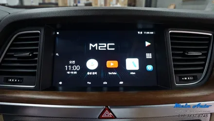 2017년 제네시스 G80(DH) 안드로이드 셋탑 네비게이션 M2C-200A 카블릿 / 경남 창원