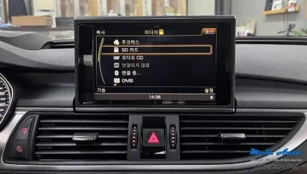 아우디 A7(4G8) 12.3인치 안드로이드 올인원 네비게이션 카인원 설치