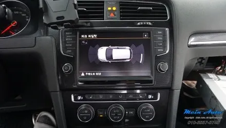 폭스바겐 골프 MK7 10인치 안드로이드 올인원 카나로 X PLUS, 국산 후방카메라 설치