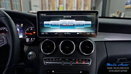 벤츠 C클래스(W205) C220d 12.3인치 와이드 모니터 교체와 안드로이드 셋탑 M2C 카블릿 장착 / 경남 창원
