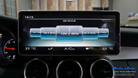 벤츠 C클래스(W205) C220d 12.3인치 와이드 모니터 교체와 안드로이드 셋탑 M2C 카블릿 장착 / 경남 창원