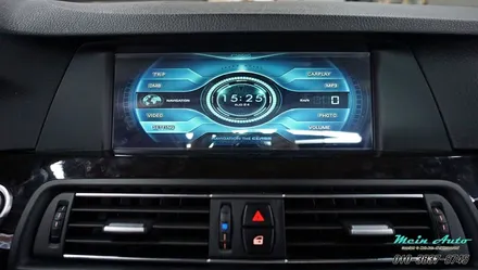 BMW 520d(F10) 아틀란 3D 터치 네비게이션 매립 & 순정 HUD 연동 / 경남 창원 마산 수입차 BMW 터치 네비 매립 전문 / 경남 창원