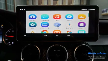 벤츠 C클래스(W205) C220d 12.3인치 와이드 모니터 교체와 안드로이드 셋탑 M2C 카블릿 장착 / 경남 창원