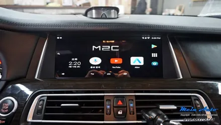 2014년 BMW 7시리즈(F02) 730Ld 차량용 안드로이드 셋탑 M2C-200A 설치, 순정 후석 모니터 연동 / 경남 창원