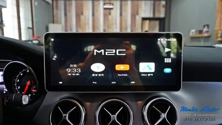 2018 벤츠 X156 GLA220 국산 12.3인치 모니터, 안드로이드 네비게이션 M2C-200A 셋탑 / 경남 창원
