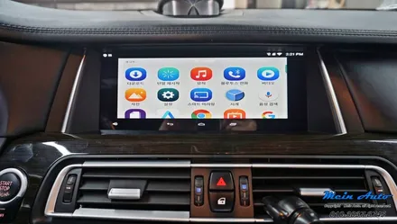 2014년 BMW 7시리즈(F02) 730Ld 차량용 안드로이드 셋탑 M2C-200A 설치, 순정 후석 모니터 연동 / 경남 창원