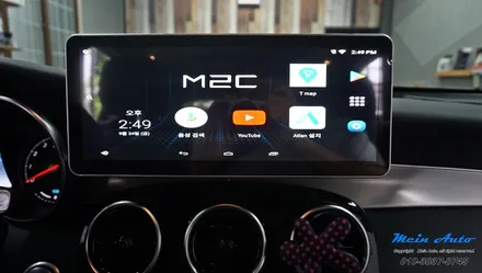 2019년 벤츠 GLC클래스(X253) 국산 12.3인치 모니터와 안드로이드 네비게이션 M2C-200A 셋탑 / 경남 창원