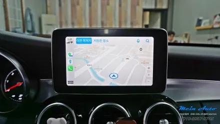 벤츠 C클래스(W205) 티맵, 카카오 내비, 네이버 지도 사용을 위한 애플 카플레이 & 안드로이드 오토 설치