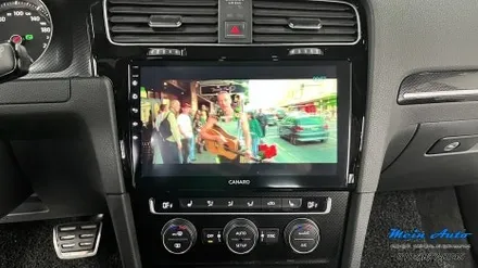 폭스바겐 골프 MK7 10인치 안드로이드 올인원 카나로 X PLUS, 국산 후방카메라 설치