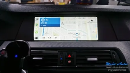 BMW 5시리즈(F10) 티맵, 카카오 내비, 멜론, 지니 뮤직 사용 유무선 애플 카플레이 & 안드로이드 오토 설치