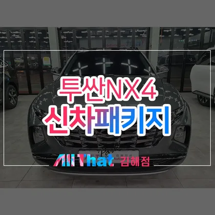 창원 신차검수, 투싼 아마존 그레이에 적용된 신차패키지 시공. / 김해시 삼정동