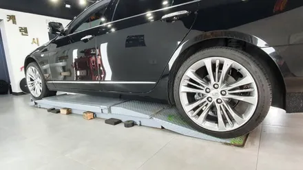 GM 캐딜락 CT6 휠프로텍터 휠보레 20인치 실버컬러 장착~휠스크래치/휠기스방지/휠보호/휠가드/휠튜닝/휠복원/휠도색대체~강남/송파/강동/하남 휠보레장착전문점/용품~케렌시아카! / 서울 송파