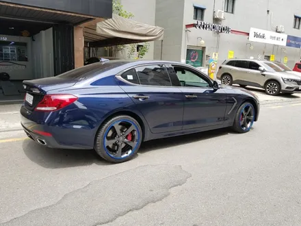 제네시스 G70 휠프로텍터 휠보레 19인치 블루컬러 장착~휠기스커버/휠스크래치방지/휠보호/휠튜닝 /휠복원대체/휠긁힘방지/용품~강남/송파/강동/하남 자동차튜닝~케렌시아CAR! / 서울 송파