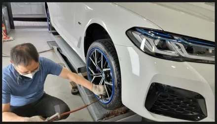 【케렌시아카 자동차튜닝샵】BMW 휠보레19인치 블루장착/문콕방지용품/강남/송파/문정/외형복원/광택복원/순정옵션~ / 서울 송파