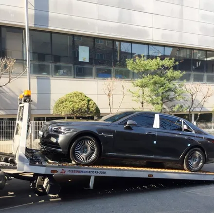 제네시스 G90 리어모니터 안드로이드 S9 장착~이열모니터/차량용TV/후석모니터시공~강남/송파/강동/하남 자동차튜닝/용품~케렌시아CAR! / 서울 송파