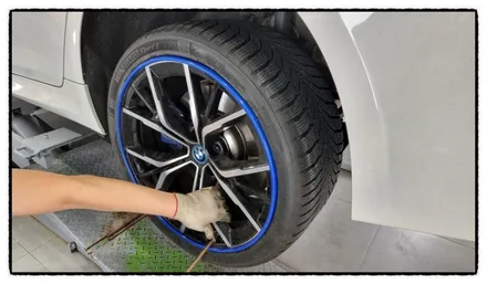【케렌시아카 자동차튜닝샵】BMW5시리즈 휠튜닝/휠보레 19인치 블루장착/휠보레전문장착점/휠스크래치방지/휠복원대체/휠도색대체/강남/송파/문정/하남/강동/위례/감일/개롱/방이~ / 서울 송파구
