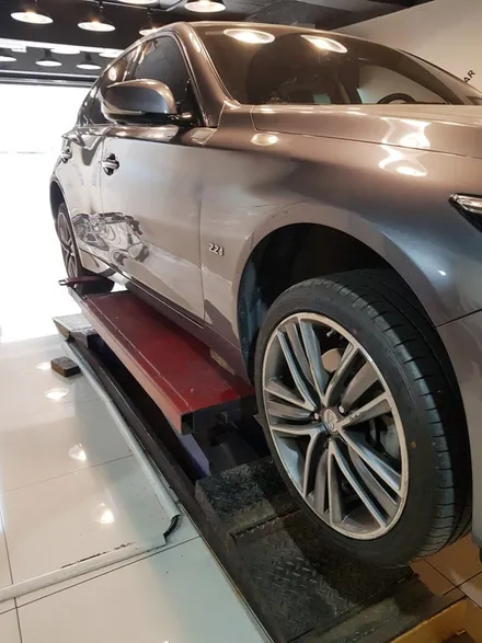 수입차 휠프로텍터 휠보레 인피니티 Q50 19인치 실버컬러 장착~휠스크래치/휠기스방지/휠보호/휠가드/휠튜닝/휠복원/휠도색대체~강남/송파/강동/하남 휠보레전문장착점/용품~케렌시아카! / 서울 송파