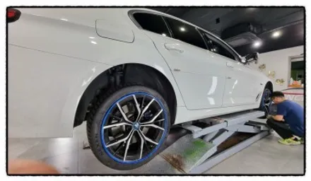 【케렌시아카 자동차튜닝샵】BMW5시리즈 휠튜닝/휠보레 19인치 블루장착/휠보레전문장착점/휠스크래치방지/휠복원대체/휠도색대체/강남/송파/문정/하남/강동/위례/감일/개롱/방이~ / 서울 송파구