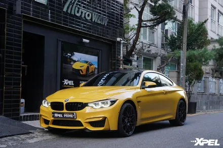 PPF의 목적은 차량 보호로 엑스펠처럼 두꺼운 PPF 를 써야 BMW M4처럼 고급 차량은 완벽히 보호받습니다 / 서울 서초, 강남, 양재