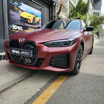 BMW i4 M50 Pro 어벤츄린 레드, 엑스펠 스텔스 PPF 로 무광 변신 / 서초구 서초동
