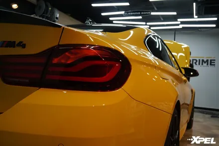 PPF의 목적은 차량 보호로 엑스펠처럼 두꺼운 PPF 를 써야 BMW M4처럼 고급 차량은 완벽히 보호받습니다 / 서울 서초, 강남, 양재