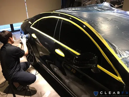 벤츠CLS63amg 접촉사고에 견디는 PPF. 엑스펠 본사 오토와우 / 서초구 서초동
