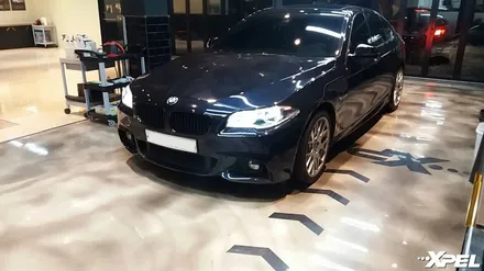 BMW 5시리즈 범퍼 사고 스크래치. 엑스펠 PPF 도장면을 완벽하게 보호했어요 / 서초구 서초동