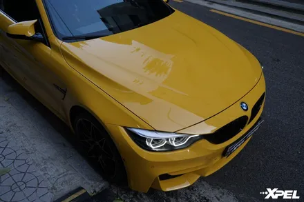 PPF의 목적은 차량 보호로 엑스펠처럼 두꺼운 PPF 를 써야 BMW M4처럼 고급 차량은 완벽히 보호받습니다 / 서울 서초, 강남, 양재