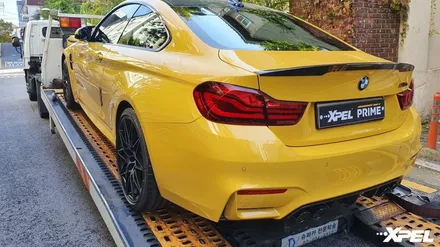 PPF의 목적은 차량 보호로 엑스펠처럼 두꺼운 PPF 를 써야 BMW M4처럼 고급 차량은 완벽히 보호받습니다 / 서울 서초, 강남, 양재