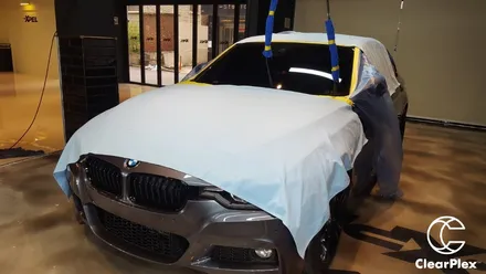BMW330i 스톤칩 완벽보호 완료. 엑스펠PPF + 클리어플렉스 전면유리보호필름. 서초 오토와우 / 서초구 서초동