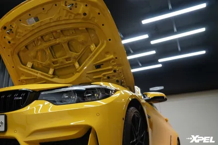 PPF의 목적은 차량 보호로 엑스펠처럼 두꺼운 PPF 를 써야 BMW M4처럼 고급 차량은 완벽히 보호받습니다 / 서울 서초, 강남, 양재