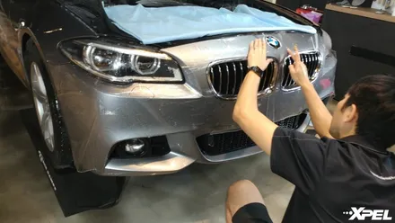 BMW5시리즈 범퍼도색 후 PPF시공. 더이상 스톤칩은 No! 언제나 새차처럼.. 엑스펠 오토와우 / 서초구 서초동