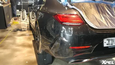 벤츠 CLS400 출고 PPF 전체시공. 엑스펠 재단필름으로 안전하게, 10년보증으로 확실하게 / 서초구 서초동