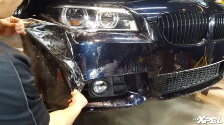 BMW 5시리즈 범퍼 사고 스크래치. 엑스펠 PPF 도장면을 완벽하게 보호했어요 / 서초구 서초동